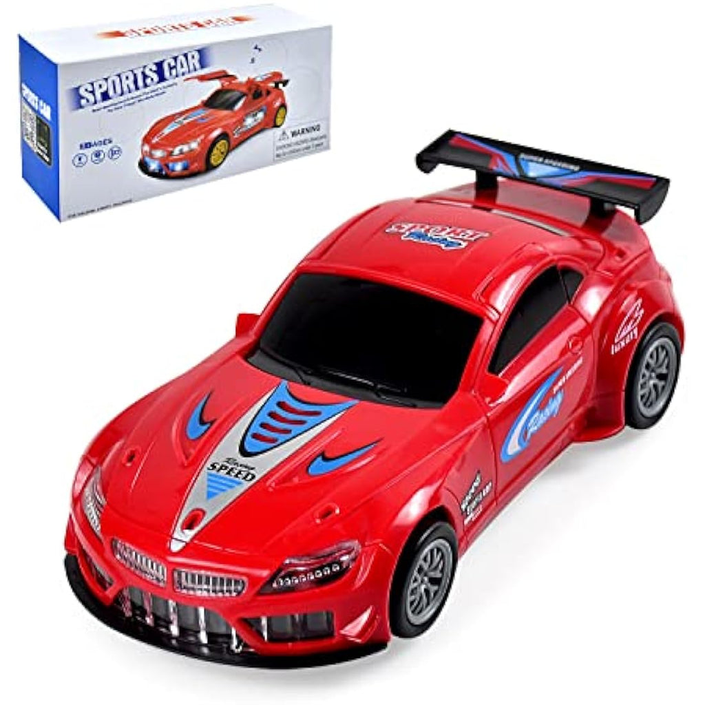 Jolof Store Transforming Car Toy with Lights and Sound - 1:36 Red