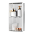 Sunrik Stainless Steel Recessed Shower Niche - 60x30cm Nickel Shelf