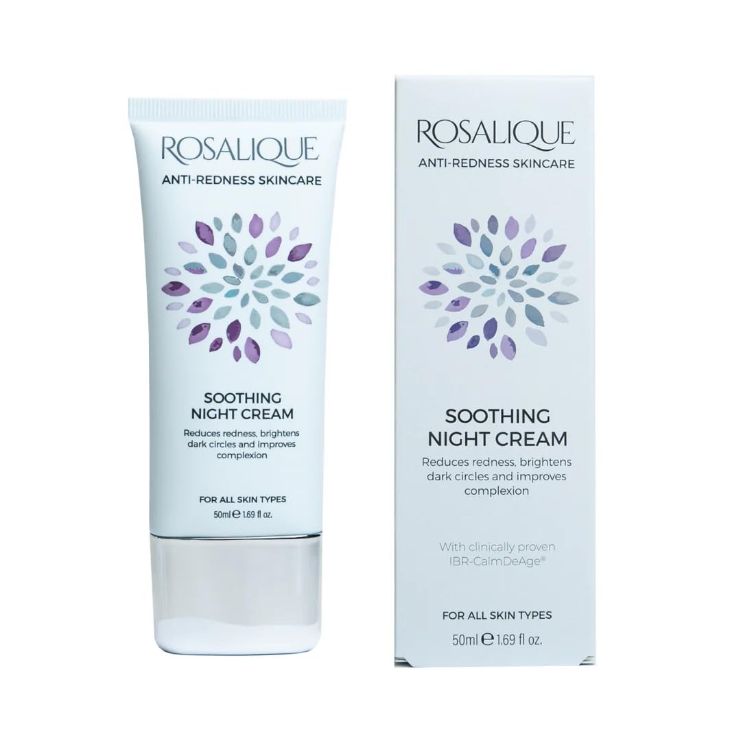 Rosalique Soothing Night Cream - Anti-Redness Moisturizer for Sensitive Skin