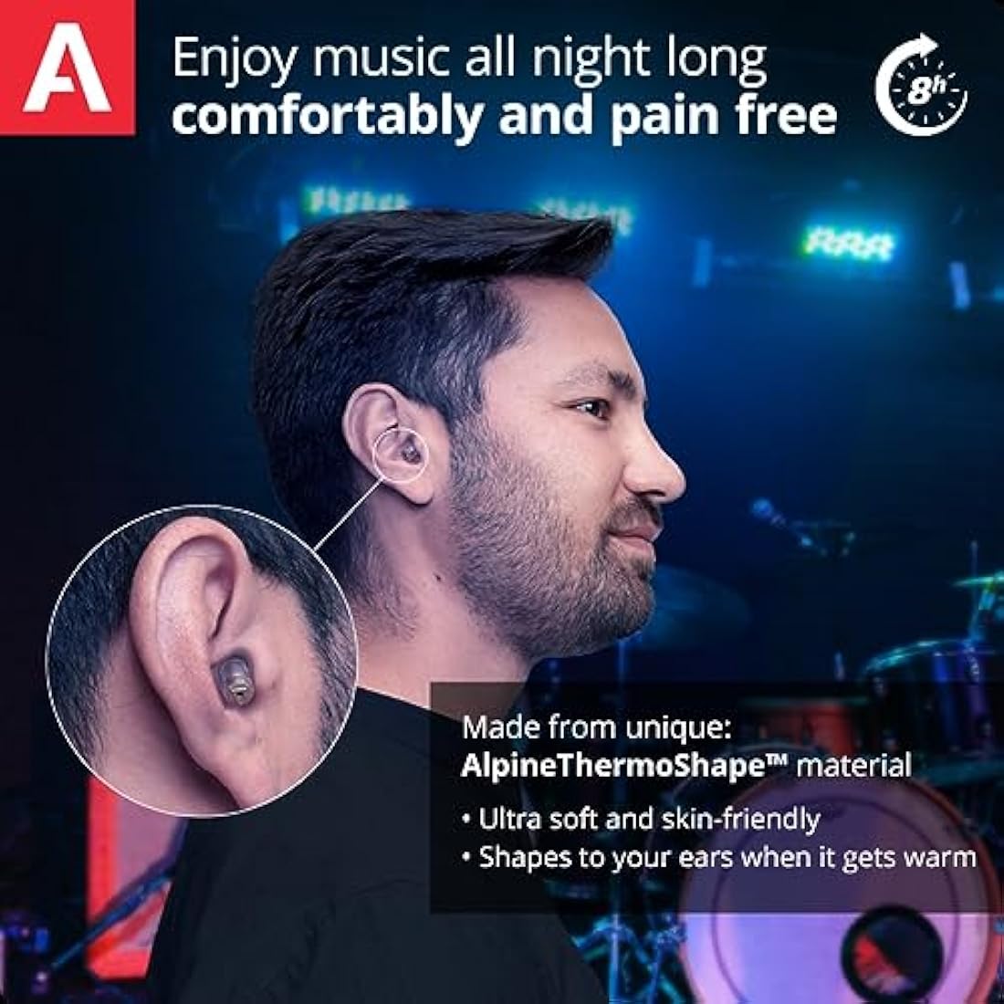 Alpine MusicSafe Pro High Fidelity Earplugs - 2 Filter Sets for Musicians