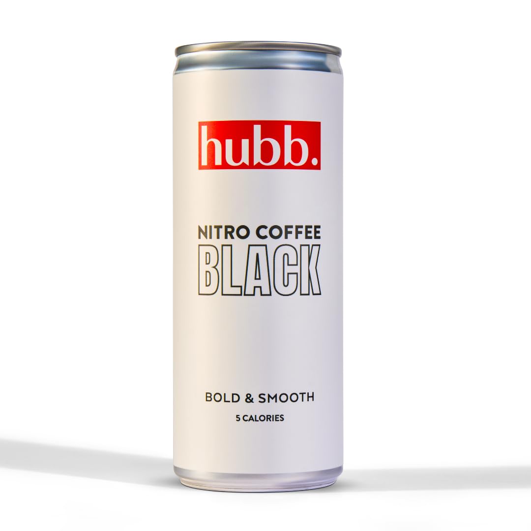 hubb Nitro Cold Brew Coffee - Single-Origin Arabica Black (12 x 250ml)