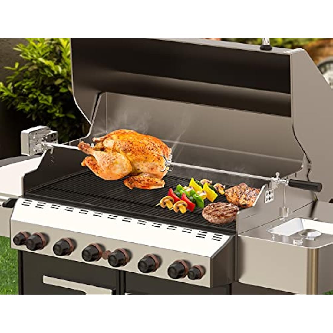 Universal Stainless Steel Rotisserie Motor Bracket Set