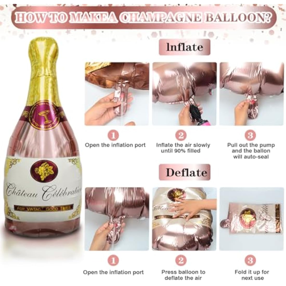 VICTERR 13th Birthday Decorations for Girls – Rose Gold Party Balloon Kit