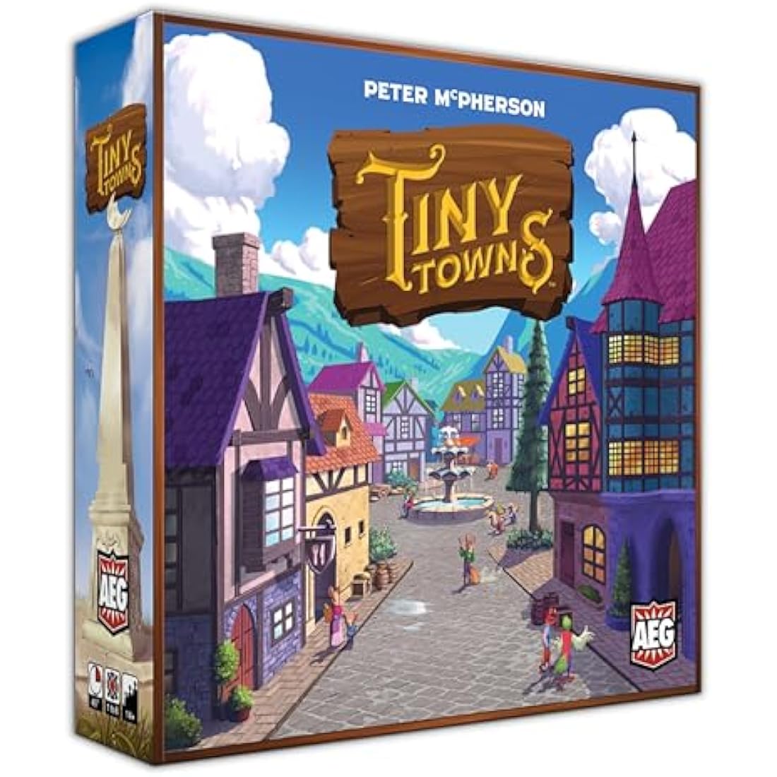 AEG Tiny Towns Board Game – Strategic Resource Management for 1-6 Players