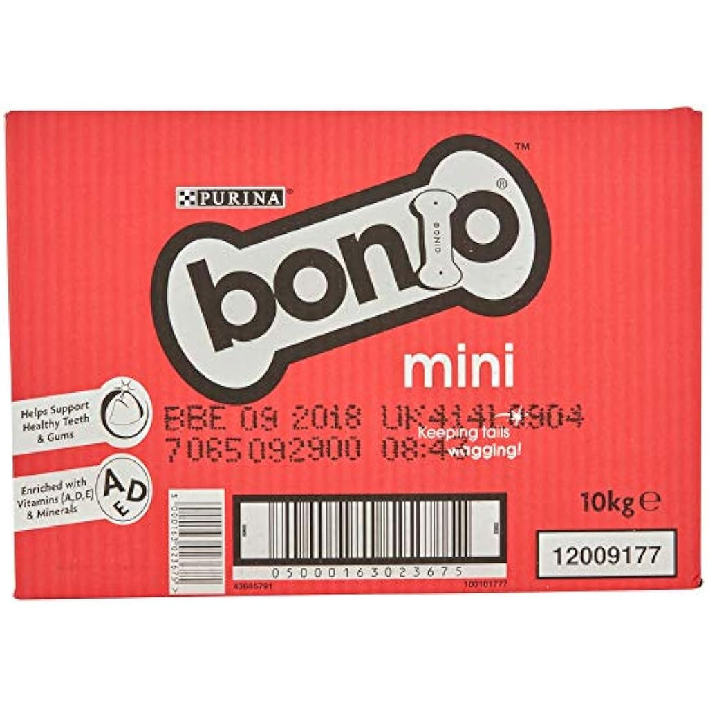 Bonio Mini Dog Biscuits - Original Adult Dog Food Treats, 10kg Pack