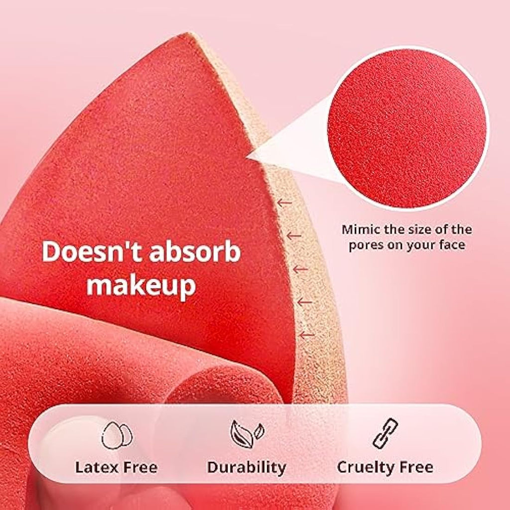 BEAKEY Makeup Sponges | 5 Pcs Latex-Free Foundation Blender Set
