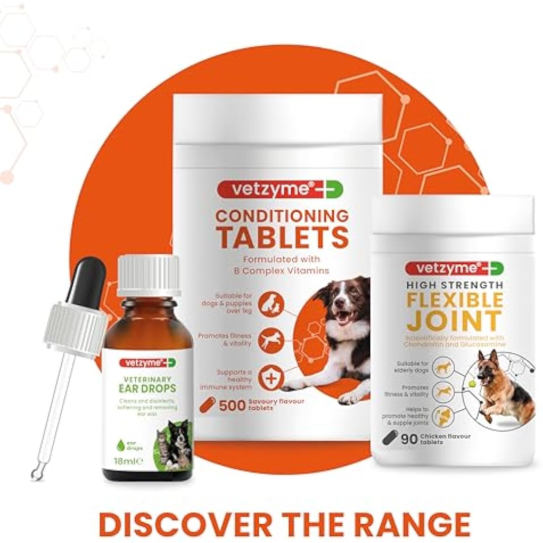Vetzyme Dog Conditioning Tablets | B-Complex Vitamins | 3000 Count