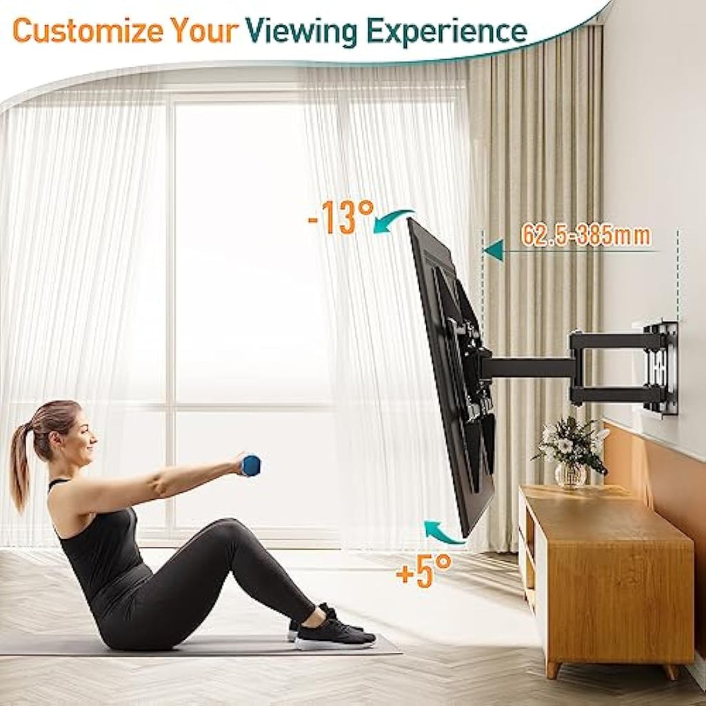ELIVED Full Motion TV Wall Mount for 37-84 Inch TVs | Swivel & Tilt