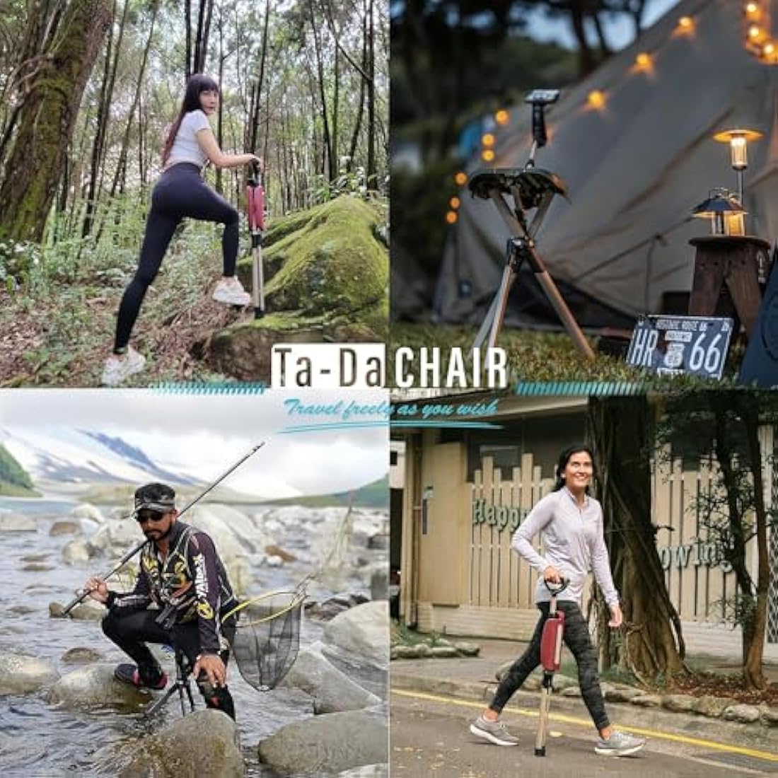 Ta-Da Chair Series 2 PRO | Adjustable Walking Stick with Seat – 136kg