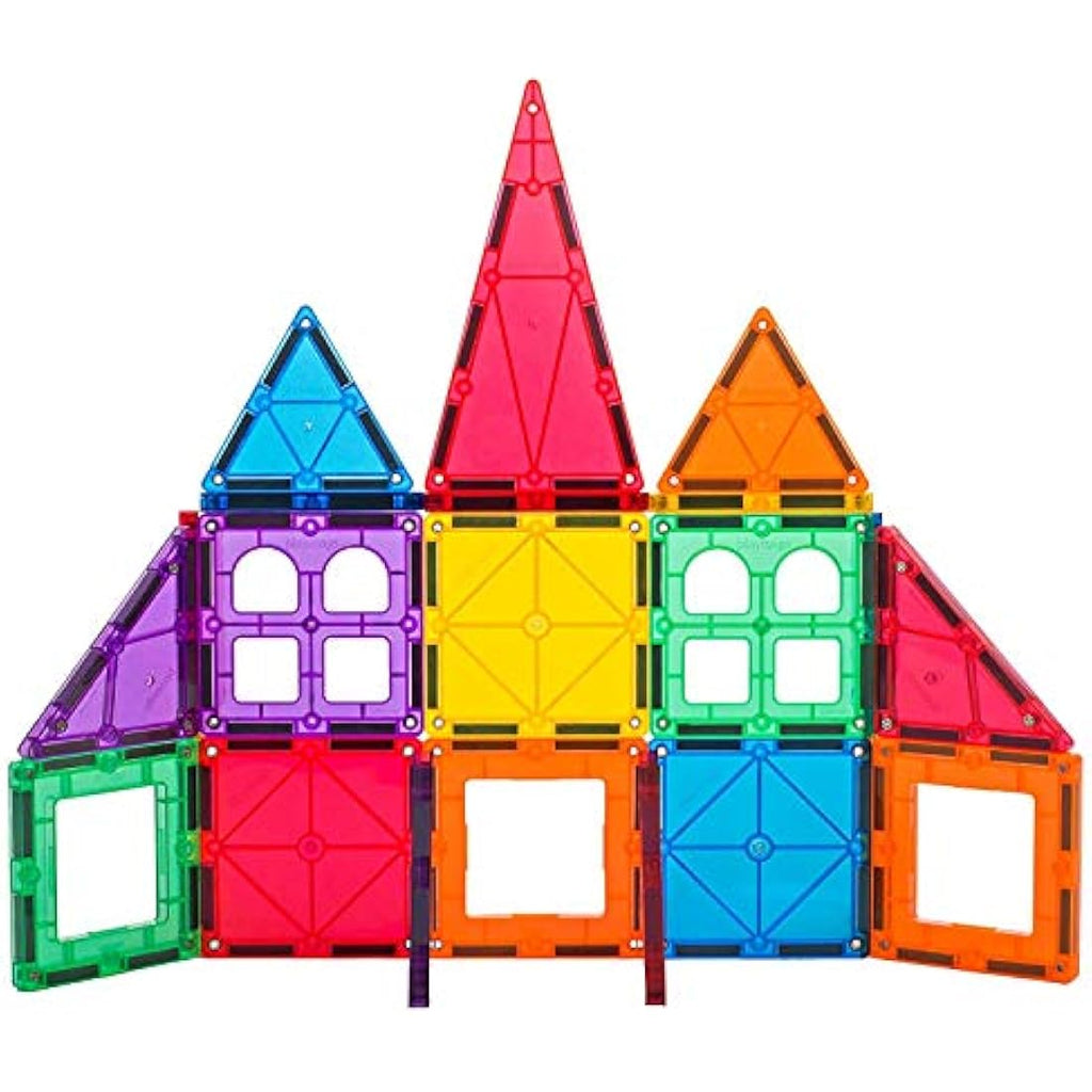 Playmags 38-Piece Magnetic Building Tiles Set – Educational STEM Toys