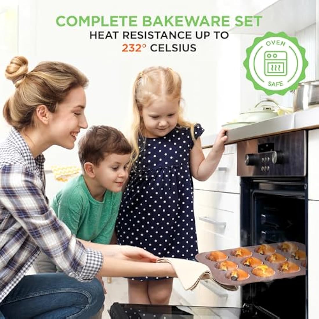 NutriChef 20-Piece Non-Stick Cookware and Bakeware Set - Gold Induction