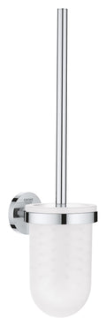 GROHE Start QuickFix Toilet Brush Set – Wall Mounted Chrome & Glass