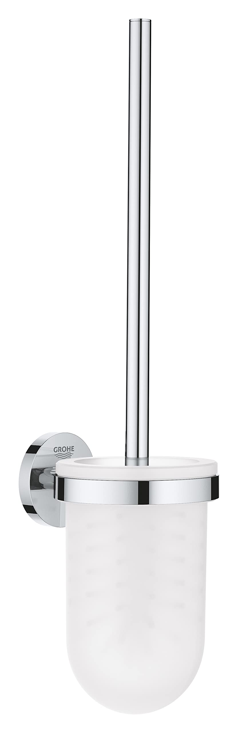 GROHE Start QuickFix Toilet Brush Set – Wall Mounted Chrome & Glass