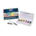 Derwent Inktense Paint 12 Pan Palette | Water-Soluble Fabric & Paper Set