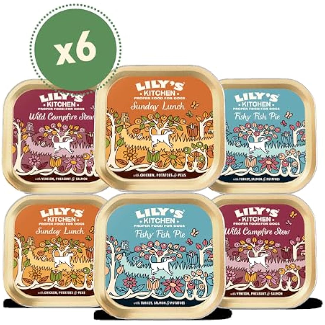 Lily's Kitchen Grain-Free Wet Dog Food Multipack – 6 x 150g Trays