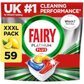 Fairy Platinum Plus Dishwasher Tablets – Lemon Scent Bulk Pack (59 Count)