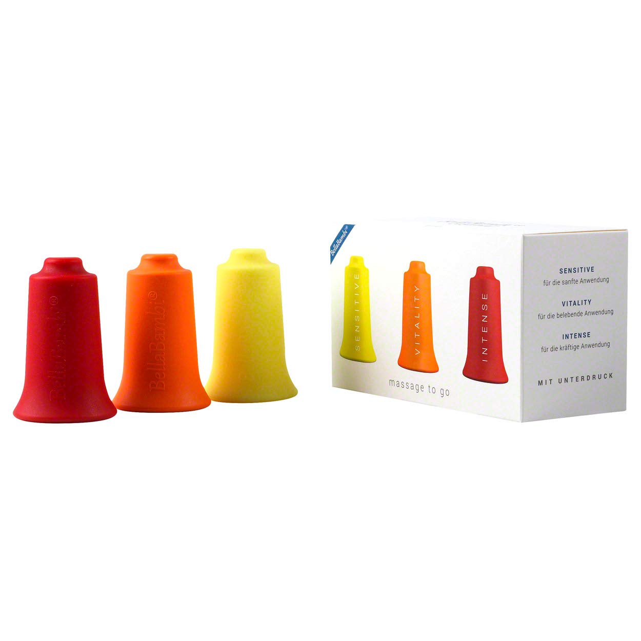 BellaBambi Original Cupping Set Trio – 3 Silicone Massage Cups
