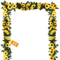 Beferr 4 Pcs Artificial Sunflower Garland | Silk Yellow Flower Vines