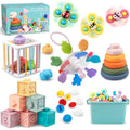 Plunack 6-in-1 Montessori Baby Toys | 28pc Sensory Stacking Set