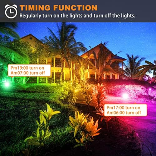 Smart RGB LED Floodlight | 80W 8000LM Bluetooth IP66 | 2 Pack
