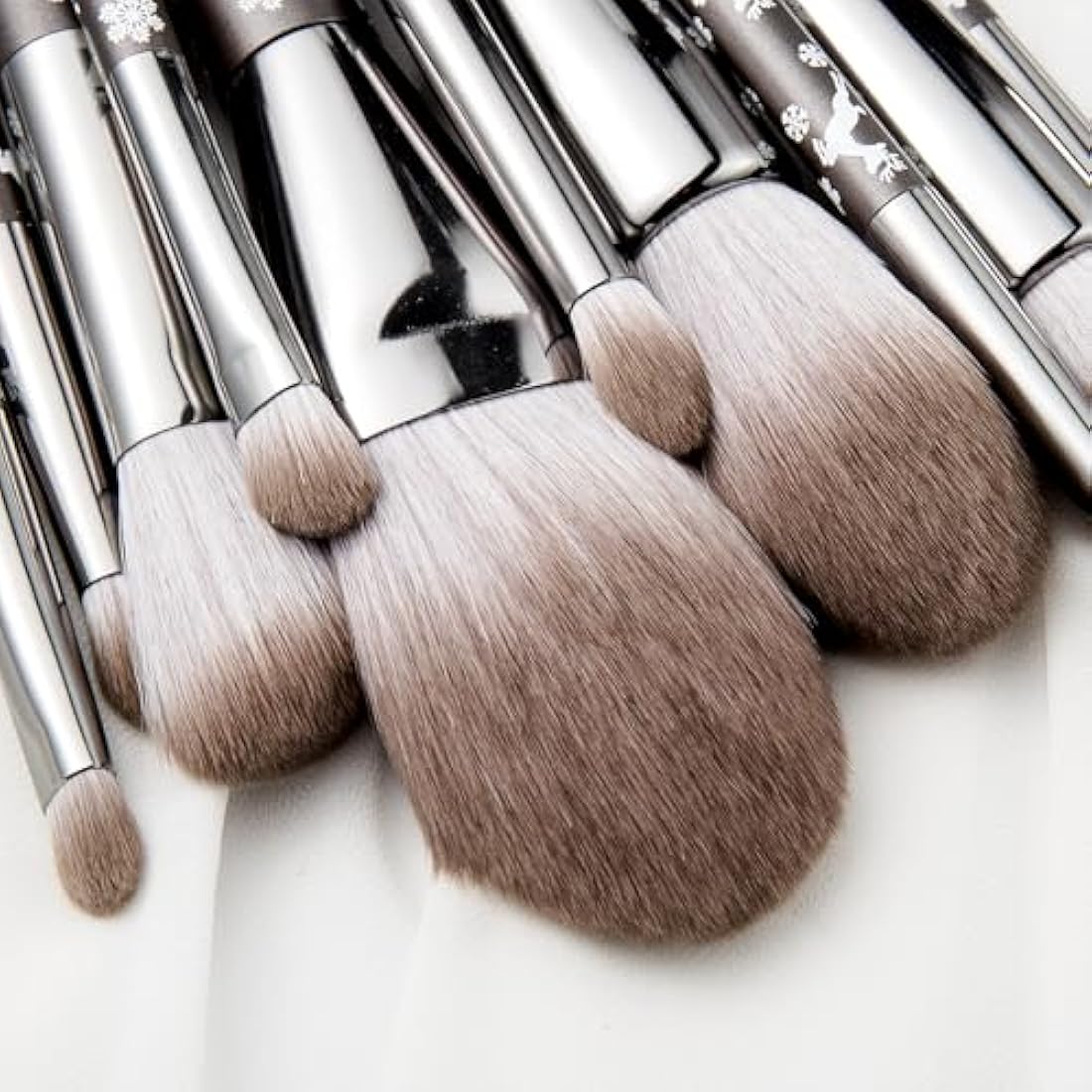 ENZO KEN Professional Goat Hair Makeup Brush Set | Snowflake Design