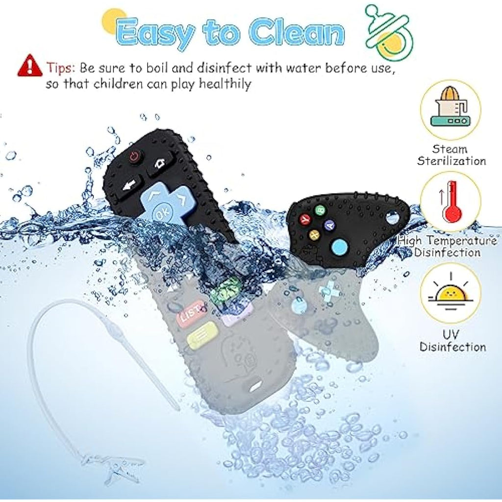 Tikplus Baby Remote Control & Game Controller Silicone Teething Toy Set
