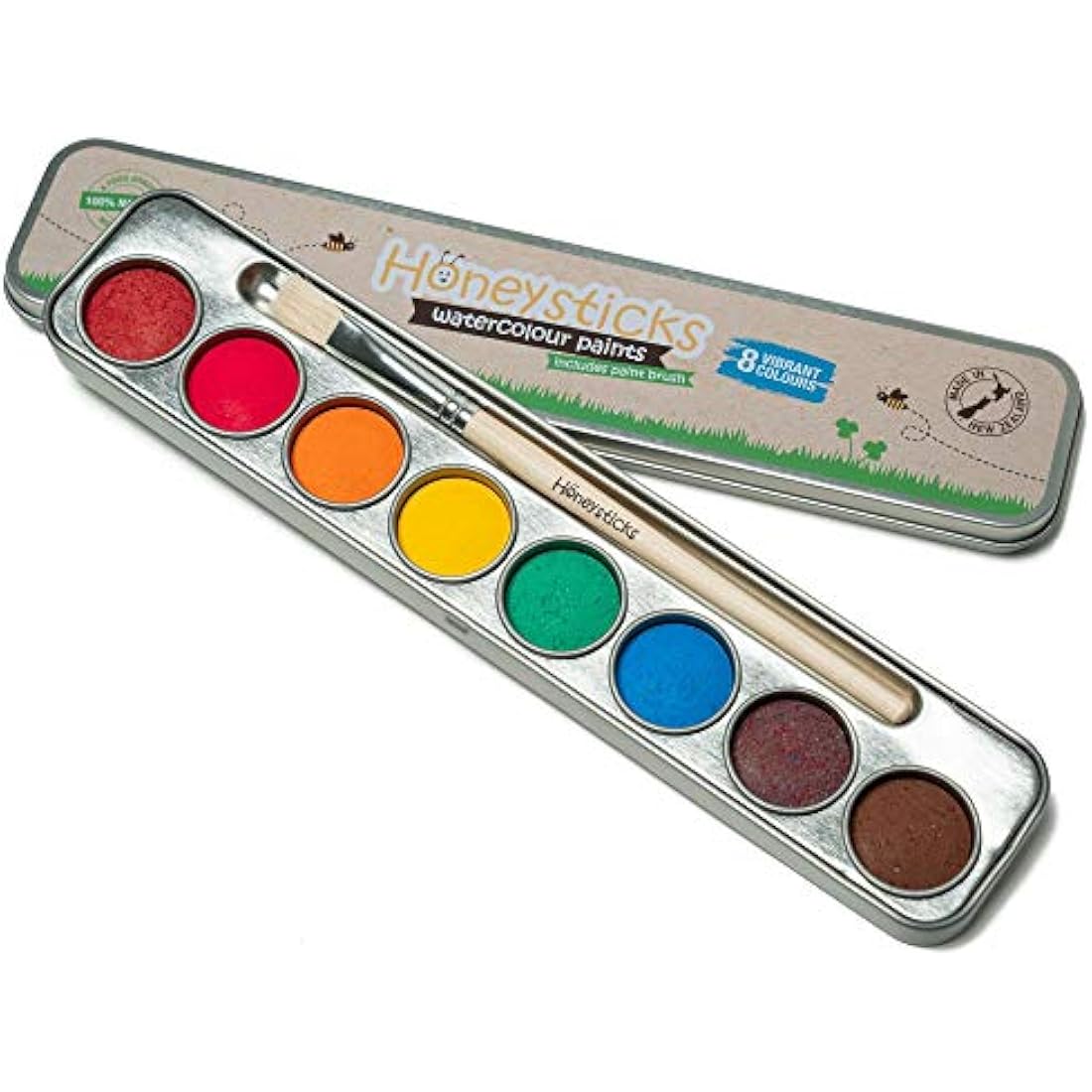 Honeysticks Non-Toxic Watercolour Paint Set – 8 Natural Food Grade Colours