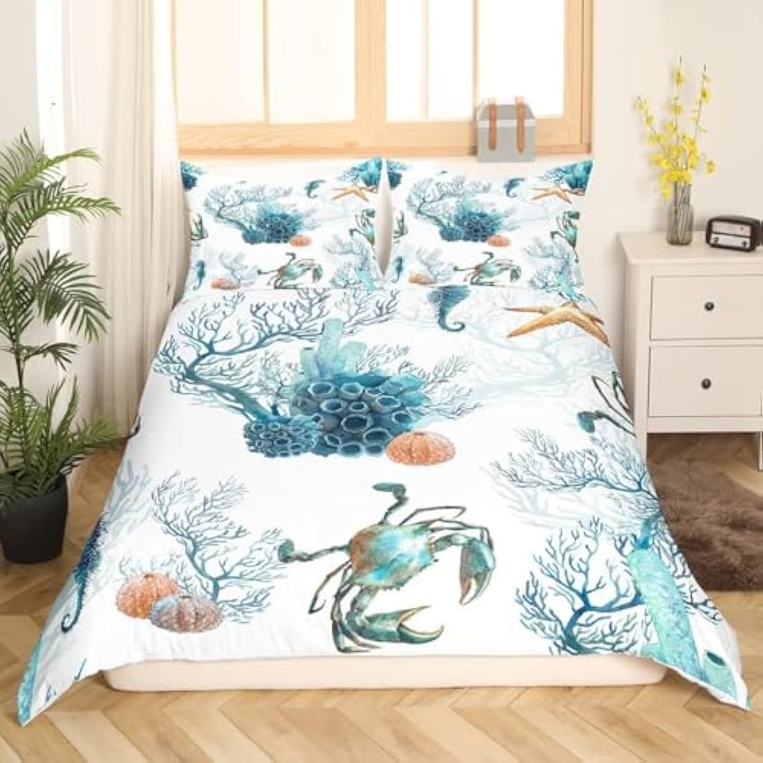 Ocean Marine King Duvet Cover Set – 3D Microfiber Bedding