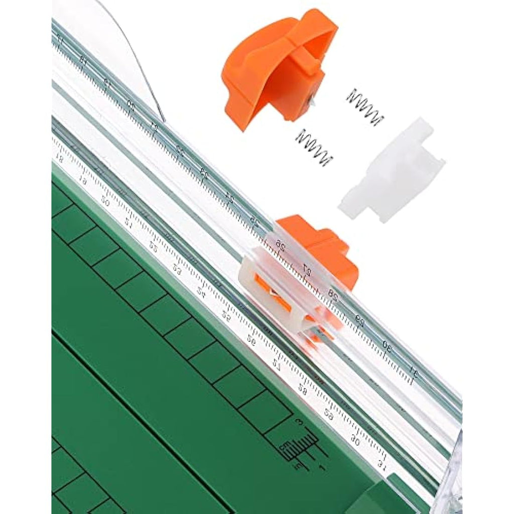 Firbon 12 Inch Titanium Paper Trimmer – Green A4 Cutter for Scrapbooking