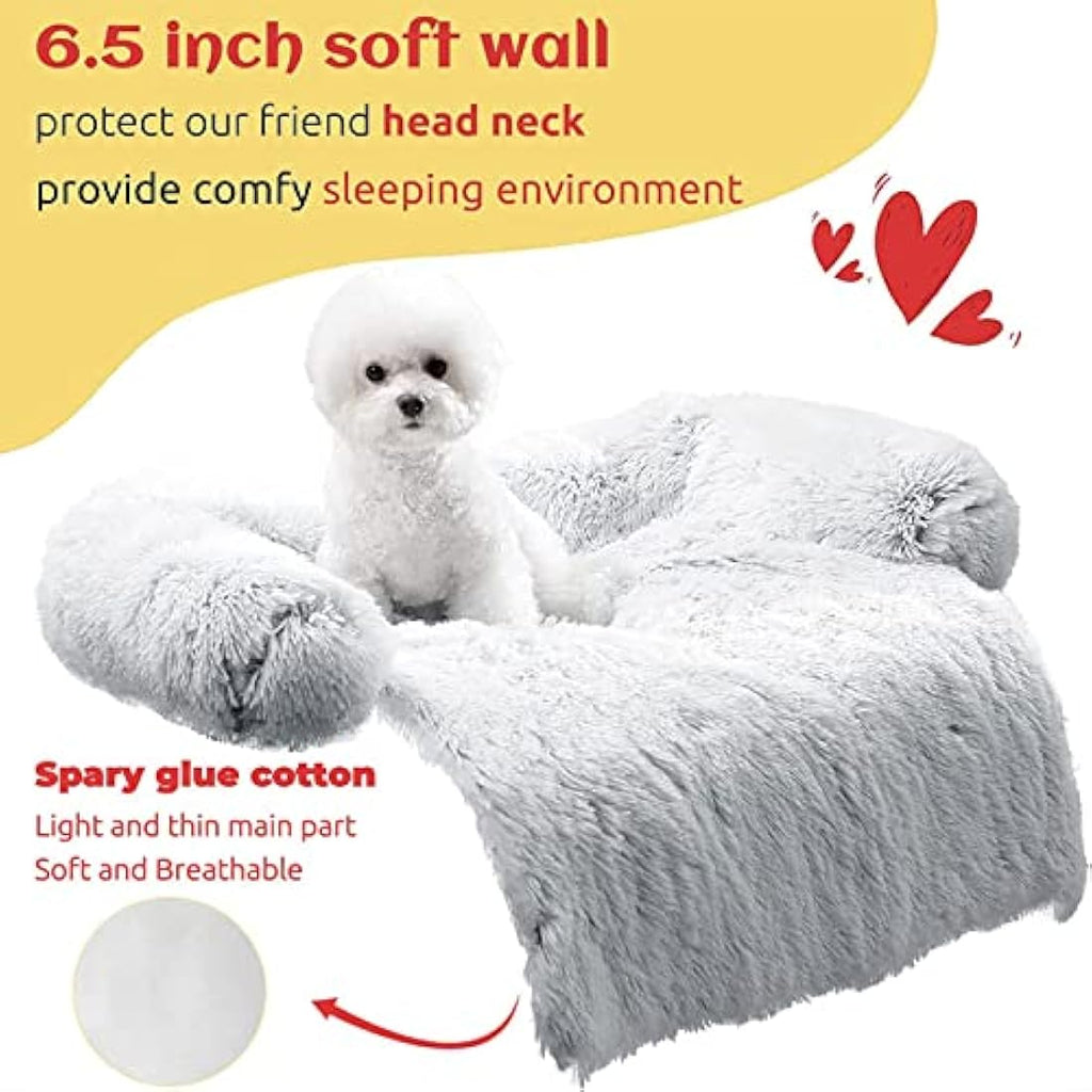 ANWA Dog Sofa Bed Cover – Plush Washable Furniture Protector Mat
