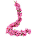 2-Pack Artificial Cherry Blossom Sakura Silk Garland - Rose Red