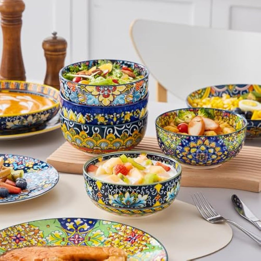 vancasso SIMI 24-Piece Bohemian Porcelain Dinner Set for 6 People