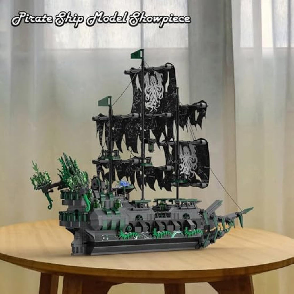 JMBricklayer Flying Dutchman Ghost Pirate Ship Model with LED Lights