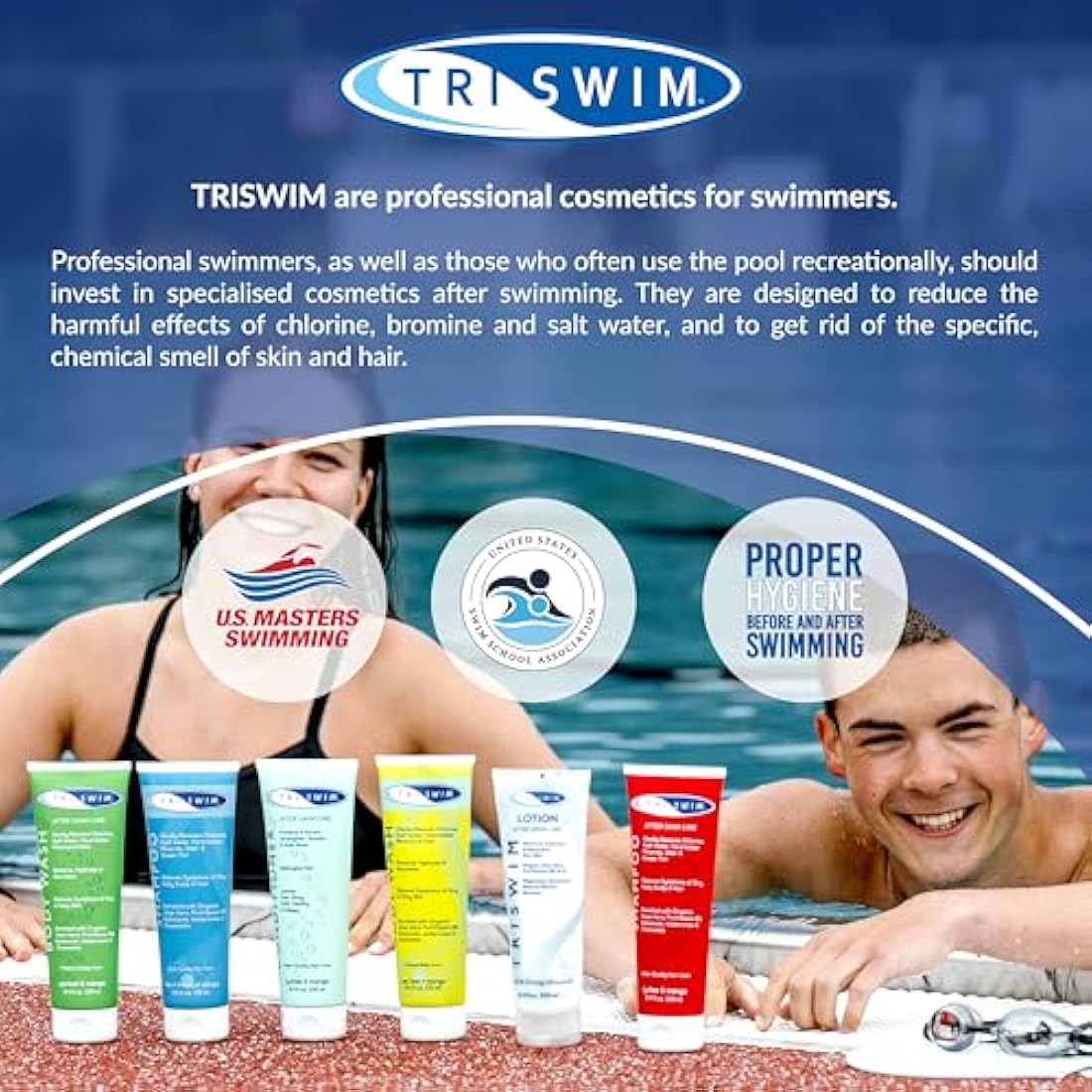TRISWIM Chlorine Removal Shampoo & Conditioner Bundle - 250ml Vegan Duo