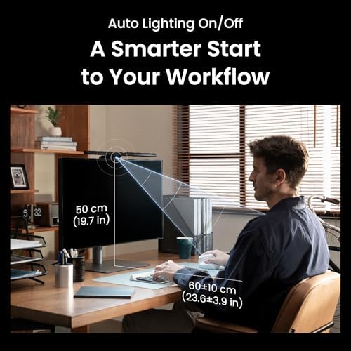 BenQ ScreenBar Pro LED Monitor Light - Eye-Care Lamp with Motion Sensor