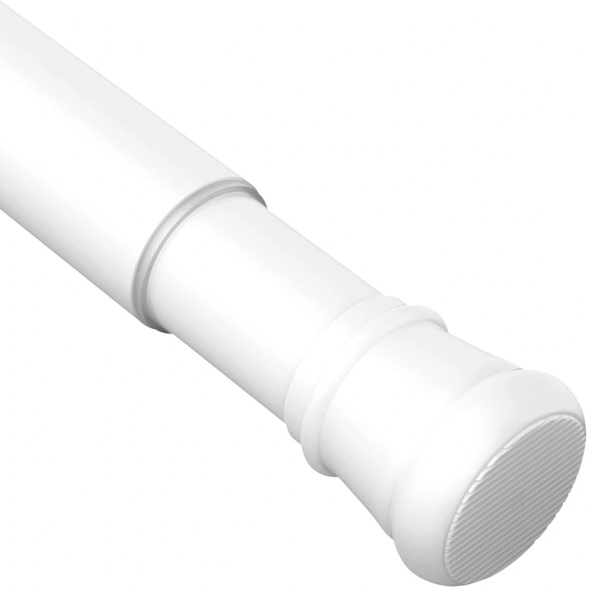 Shower Curtain Pole White No Drill Curtain Pole Extendable For Windows Shower Wardrobe White 183-250CM - image 1
