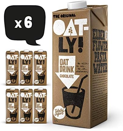 Oatly Chocolate Oat Milk Drink – Dairy Free Vegan Beverage (6 x 1L)