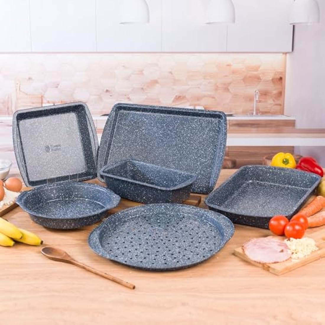 Russell Hobbs 6-Piece Non-Stick Carbon Steel Bakeware Set – Nightfall Stone