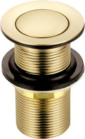 Xcel Home Brushed Gold Unslotted Click Clack Basin Waste | Round Brass Plug