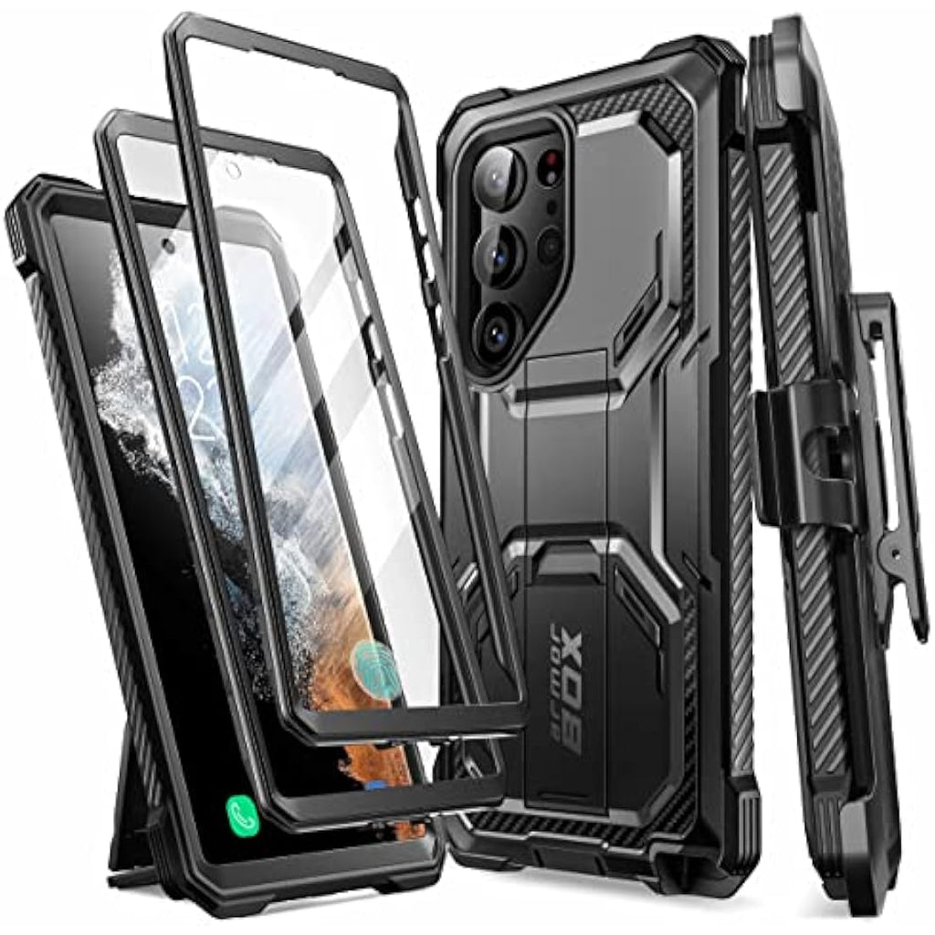 i-Blason Armorbox Samsung Galaxy S23 Ultra Case | Rugged Full-Body Black