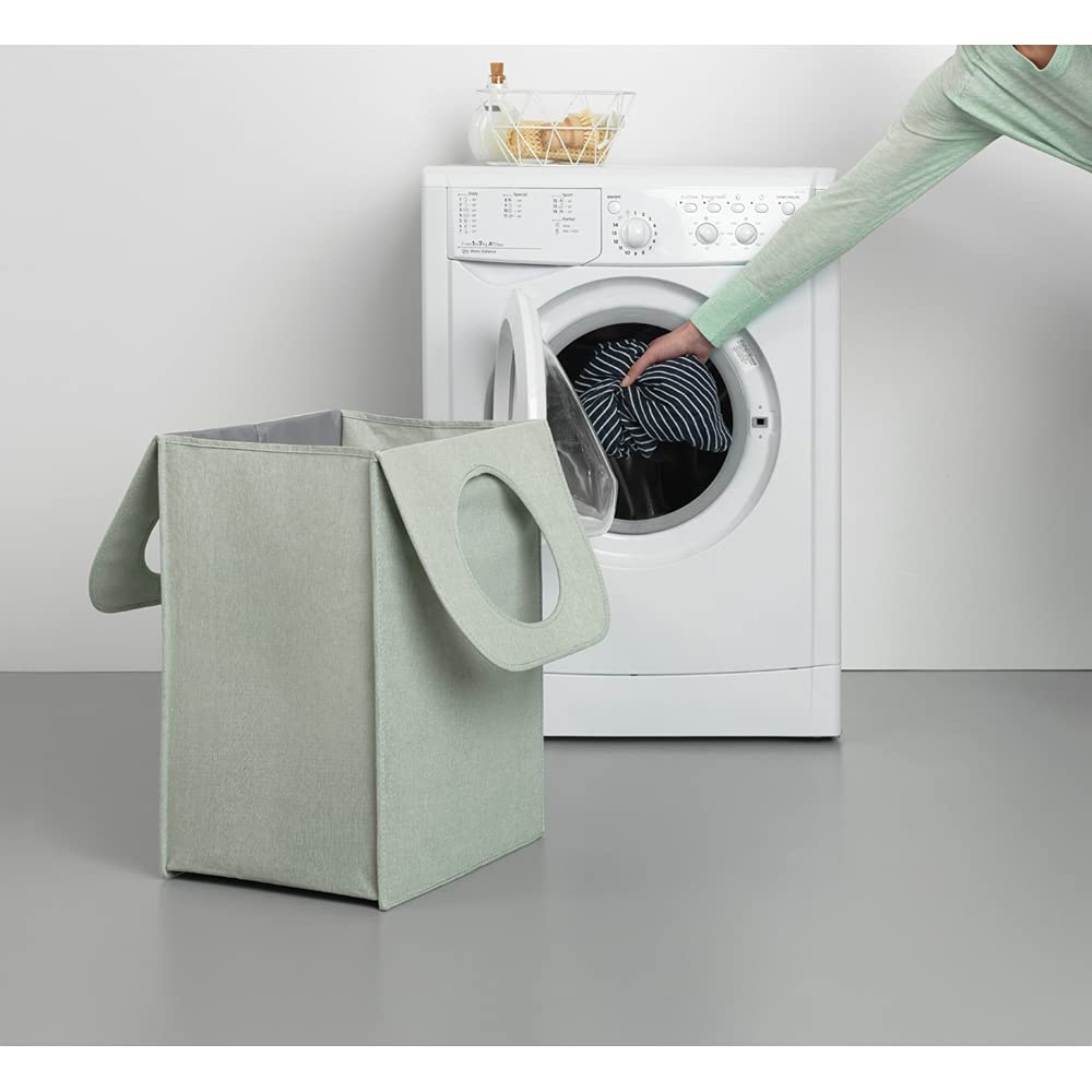 Brabantia Rectangular Laundry Bag – 55L Foldable Quick-Drop – Green
