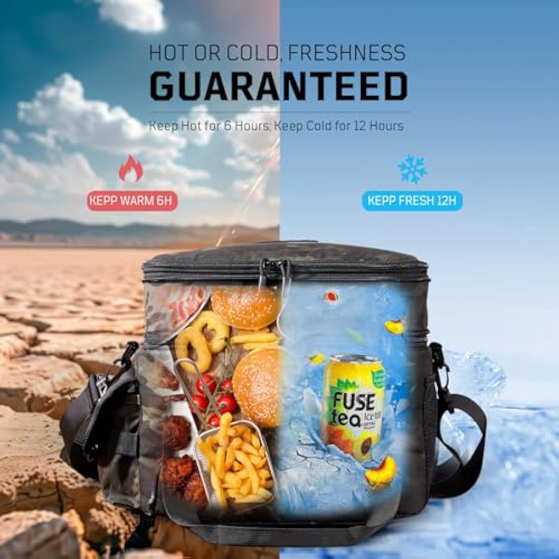 1TG Tactical Insulated Lunch Bag | Expandable Leakproof Cooler, 24L