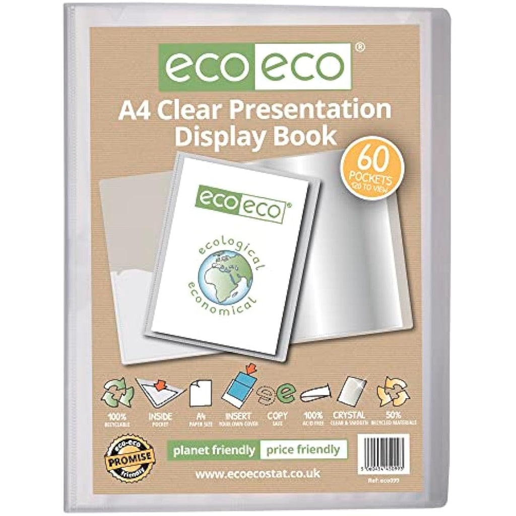 Jolof Store A4 Recycled 60 Pocket Presentation Display Book Portfolio