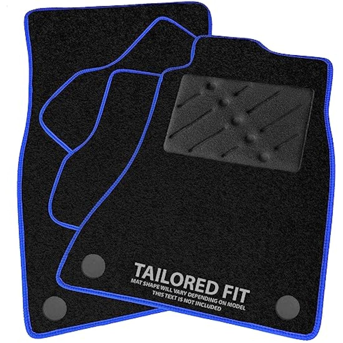 BMW 1 Series (F20/F21) 2011-2019 Car Mats - Black Carpet & Blue Trim