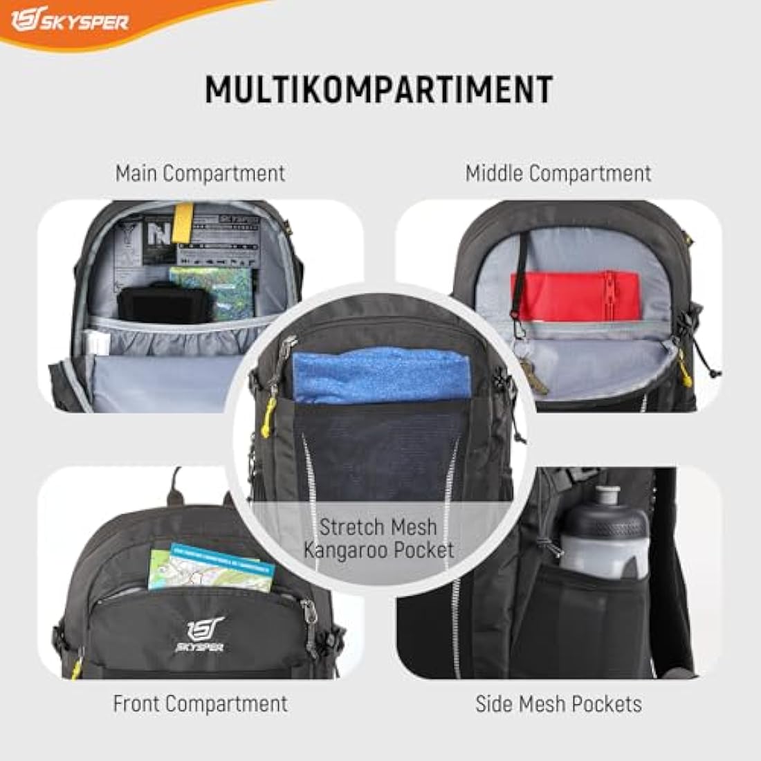 SKYSPER 20L Hiking Backpack | Lightweight Water-Resistant Travel Daypack