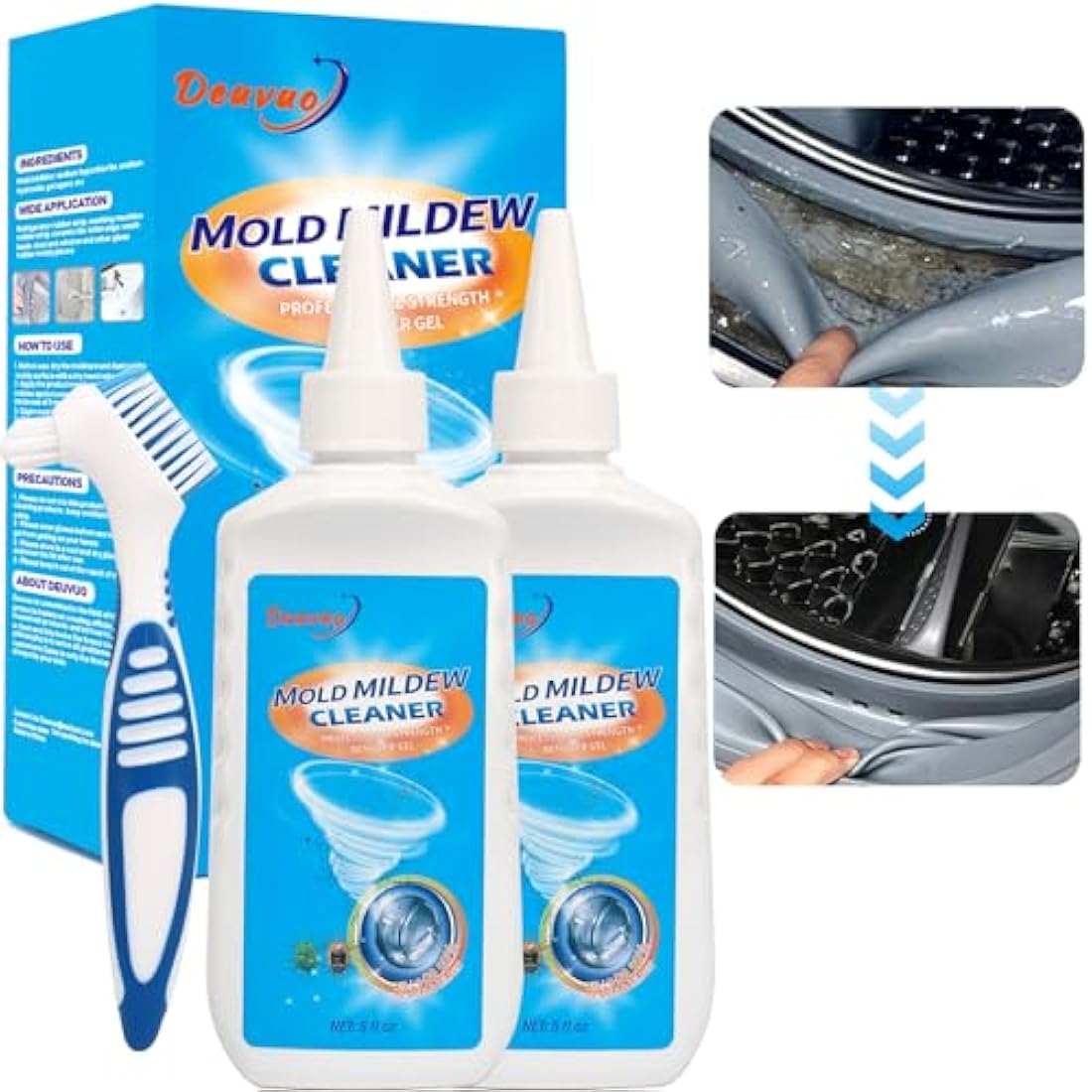 Deuvuo Mould Remover Gel 2 Pack – Eco-Friendly Mildew Cleaner for Tiles