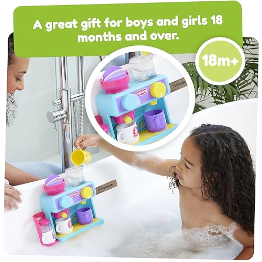 Toomies Bath Barista – Wall Mounted Bubble Maker & Pretend Play Toy
