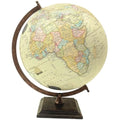 30cm Antique World Globe | Vintage Map with Wooden Base