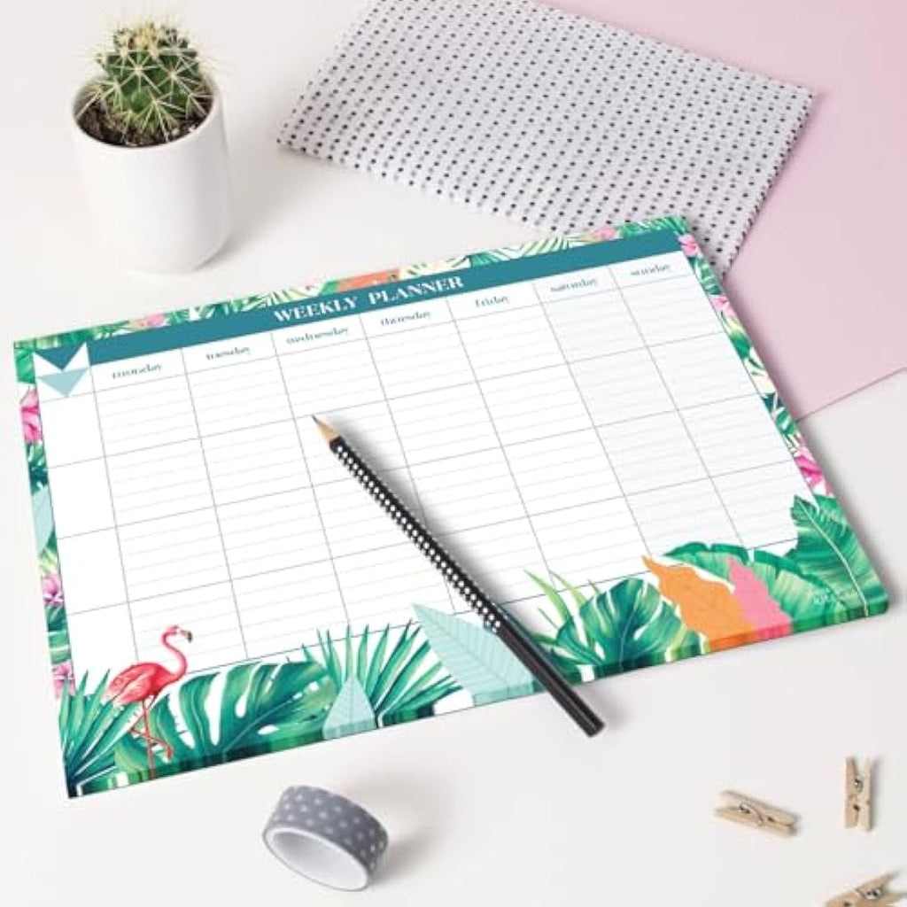 Joeji's Kitchen Weekly Planner Pad - A4 Tear Off 60 Sheets - Aqua