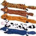 Dog Squeaky Toys – 5 Pack No Stuffing Plush Chew Toys